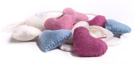 Felt Heart Garland Berry Bubble1