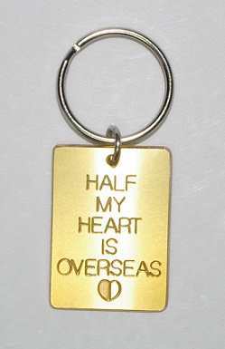 Half My Heart Is Overseas Keyring
