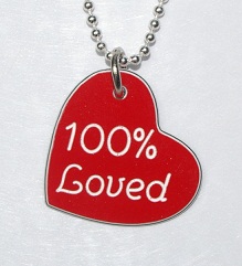 100% Loved Heart Shaped Pendant