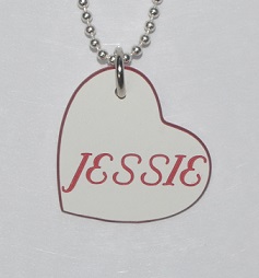 Heart Shaped Name Pendant