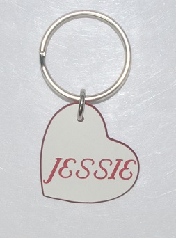 Heart Shaped Name Keyring