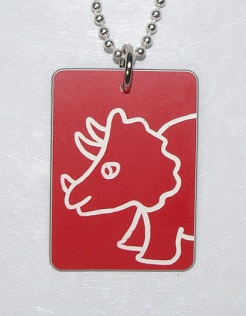 Plastic Triceratops Pendant