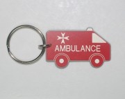 Plastic Ambulance Employee ID Keyring