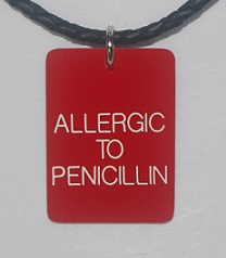 Plastic Medical Conditions Tag in Black BACK