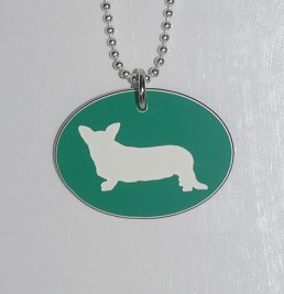 Corgi Pendant in Green