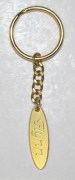 Brass Oval Name Key Chain