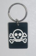 Plastic Skull & Cross Bones Keyring